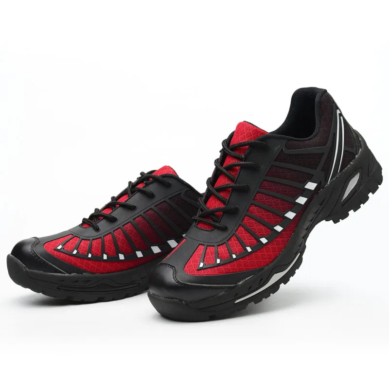 Мужская и женская стальная безопасная обувь уличные дышащие мужские ботинки противоскользящие ПРОКАЛЫВАЮЩИЕ рабочие кроссовки - Цвет: 2 pic color