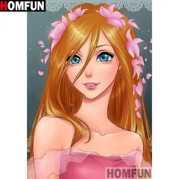 

HOMFUN Full Square/Round Drill 5D DIY Diamond Painting "Cartoon beauty" Embroidery Cross Stitch 5D Home Decor Gift A12939