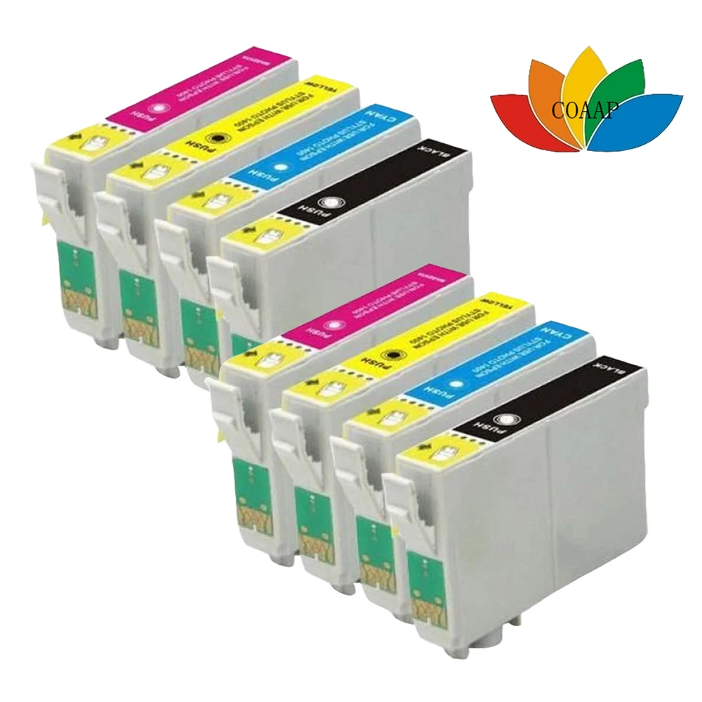 

8x Compatible Printer Ink Cartridges for T1281 T1282 T1283 T1284 T1285 for Stylus SX425W S22 SX125 SX130 SX230 SX235W