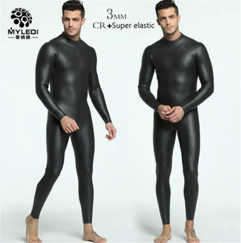 

MYLE GEND Professional Triathlon Wetsuit 3MM One-piece Diving Suit CR+ Ultra Elastic Male Coldproof Skin Diving Full Suit Smooth