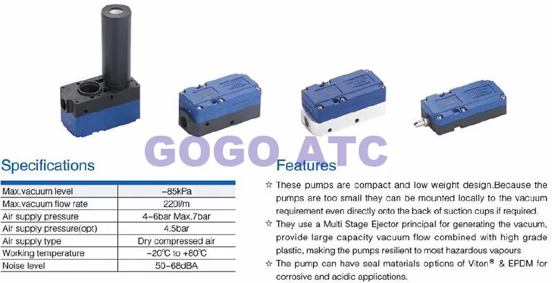 Высококачественный вакуумный генератор ABM30-B C NBA NB NC BA 0.3KW-85kPa 220л/мин ABM серия Мини вакуумный насос