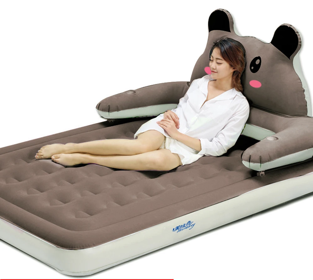 2 Person High Quality152*203*22cm Air Mattress Cartoon Back Mattress Home Bedroom Air Bed Inflatable Mattress With Electric Pump