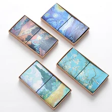 1 шт. PU кожаный чехол для планировщика блокнот Ван Гог путешествия Журнал Дневник Книга упражнения состав пружинный блокнот Блокнот подарок