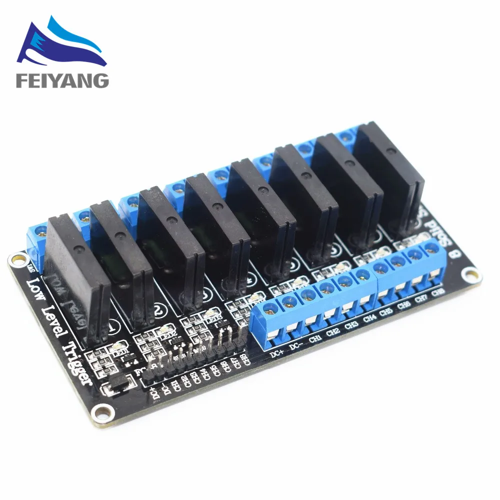 

10pcs 8 Channel 5V DC Relay Module Solid State Low Level SSR AVR DSP 2A 240V