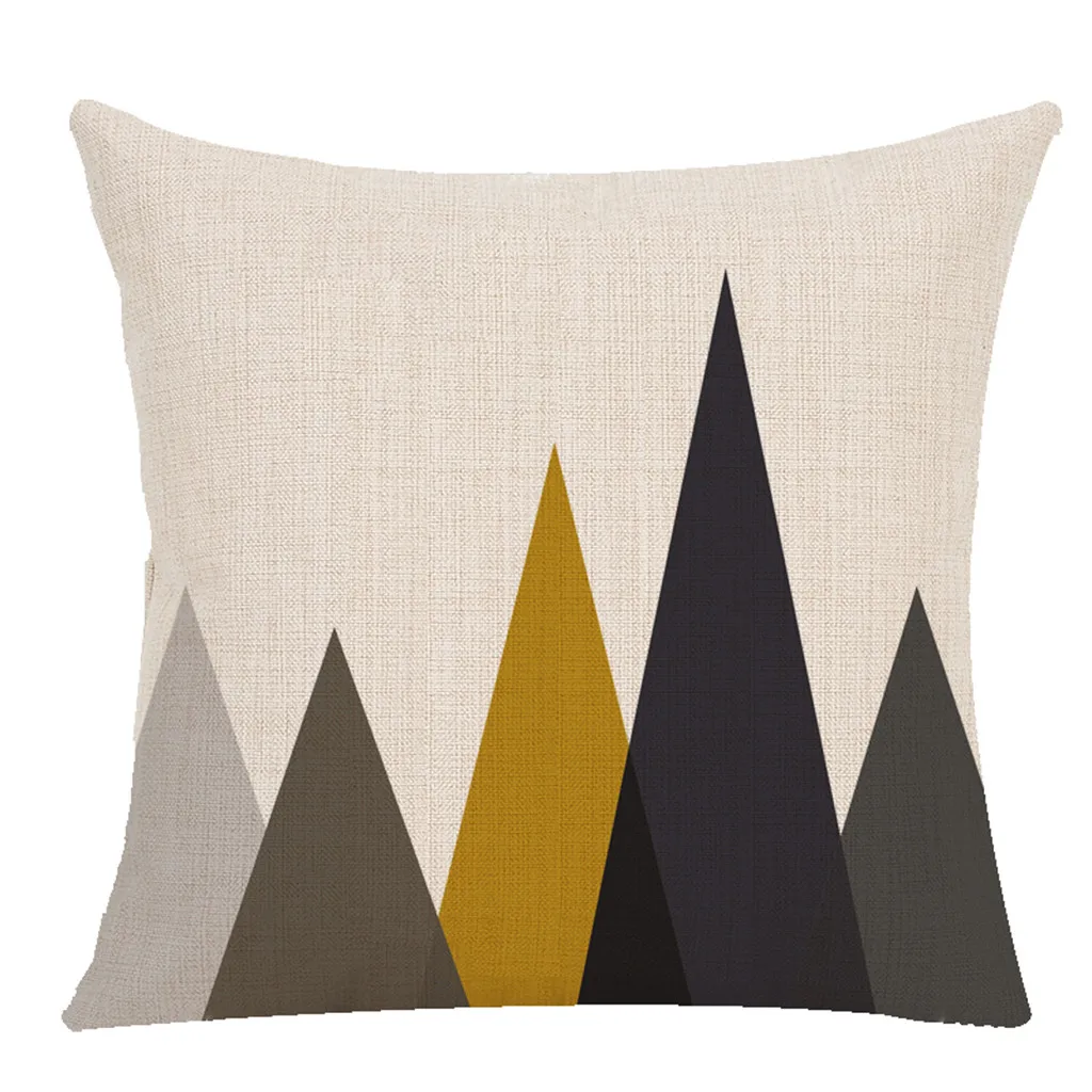 Желтый серый Модный чехол для подушки домашний текстиль бархатное покрытие для подушки для сиденья 45*45 см геометрический чехол для подушки Pillowsham z0611# G30