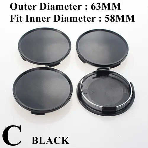 Wholesale Universal Base Blank Center Caps For Clip Fit Diameter 53/55