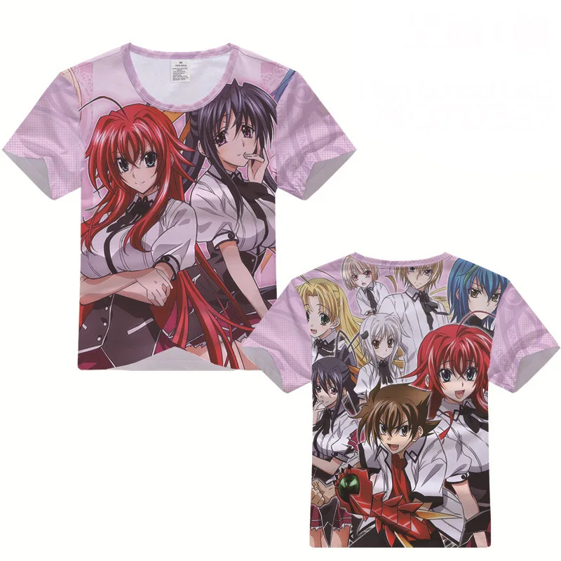 

High School DxD Himejima Akeno Hyoudou Issei 3D Printed T-shirt Cosplay Costume Men Women Casual T Shirt Short Sleeve Tees