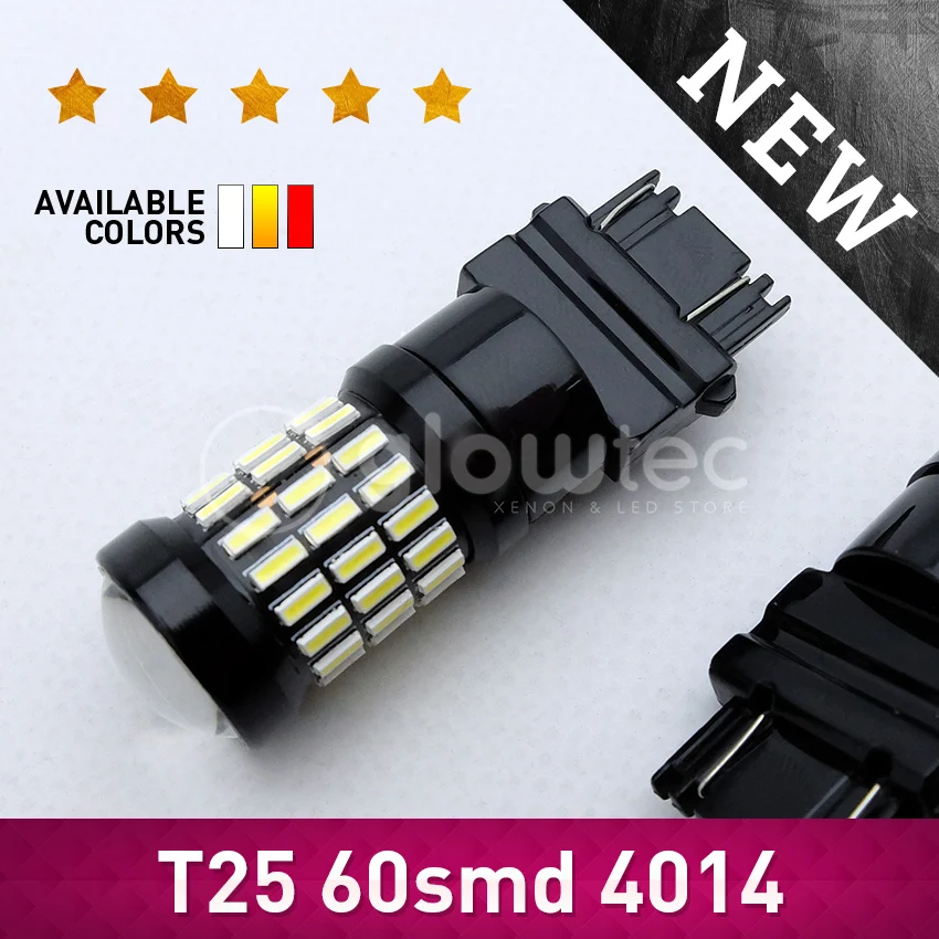 2 шт. Автомобильные светодиодные лампы S25 T25 P21W 60smd 4014 | Автомобили и мотоциклы