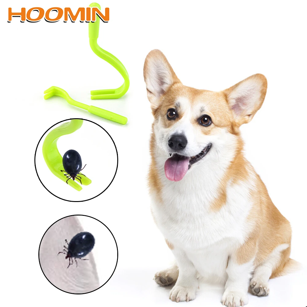 

2pcs/set Dog Cat Grooming Tool Scratching Flea Hook Tick Remover Human Flea Tweezers Pet Comb Pet Supplies Crowbar Shape