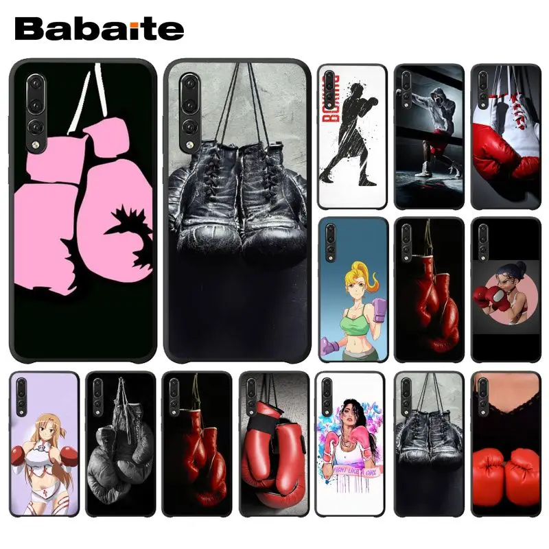 

Babaite Cartoon Boxing Girl Gloves Soft Phone Case for Huawei P20 Mate20 Lite Honor Play 8A 8C 7C 5A Y6 Y5 II Psmart 2019