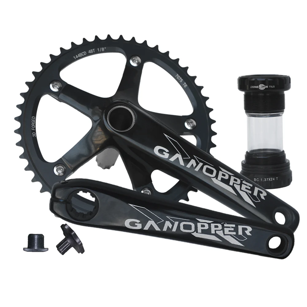 48T Fixed Gear Chainring BLACK BCD Track Single Speed 1//8/"