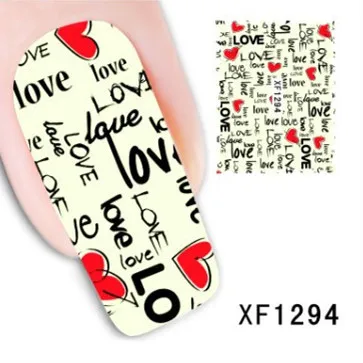 Fashion Japan Style 3D Design DIY Watermark Colorful LOVE Nail Art Sticker Water Transfer Adesivo De Unha Atacado Foil | Красота и