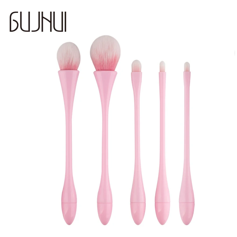 

2017 Best Deal GUJHUI Fashion 5PCS Water Droplets makeup brushes Set Foundation Eye Shadow Blush Cosmetic Concealer Brushes