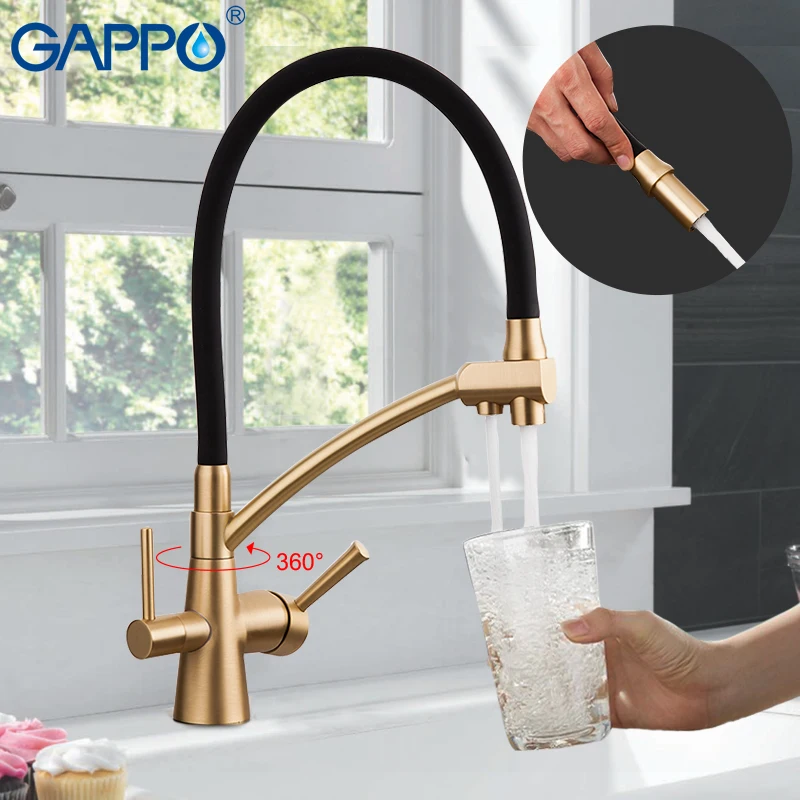 

GAPPO kitchen faucet black Brass kitchen sink faucets kitchen filter taps mixers tap water purified faucet torneira