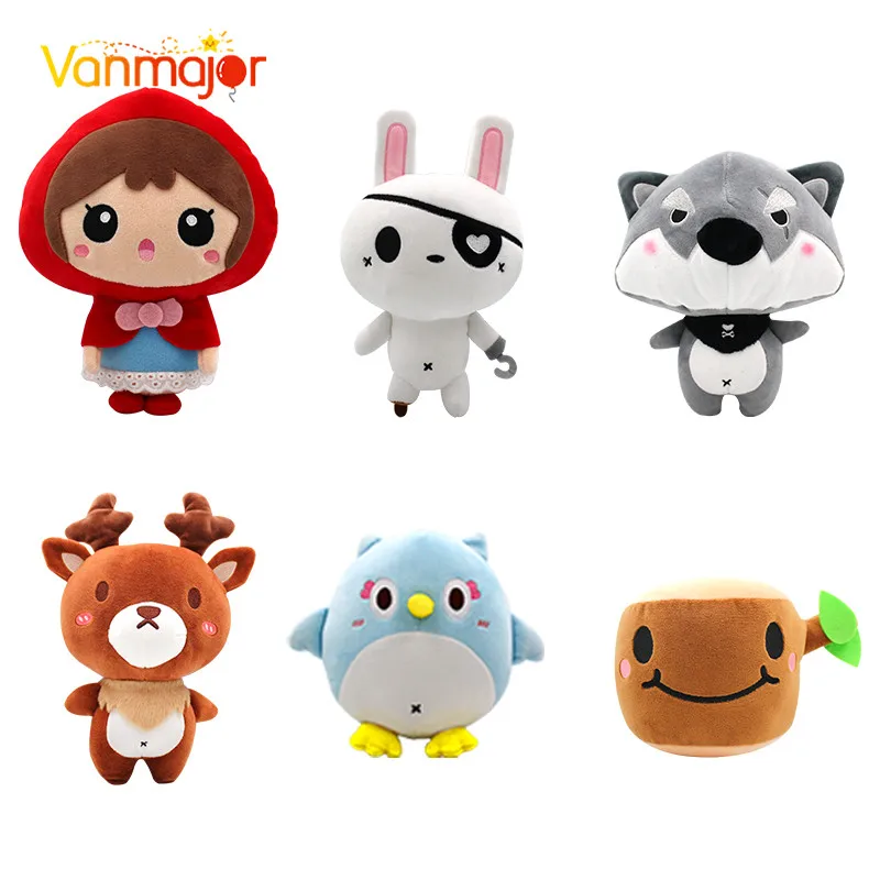 

Vanmajor 22CM Forest Animal Doll Little Red Riding Hood Big Wolf Bunny Deer Owl Child Play House Doll Plush Toy