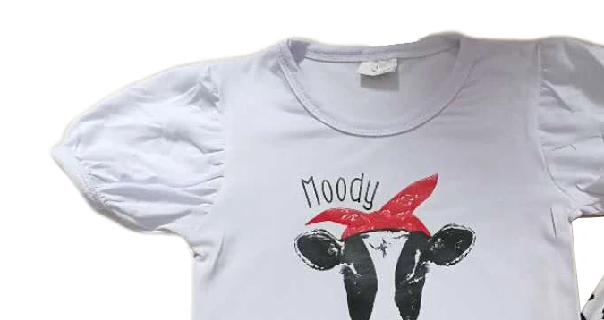 Лидер продаж 2020 детская одежда с рисунком коровы и животных moody модный