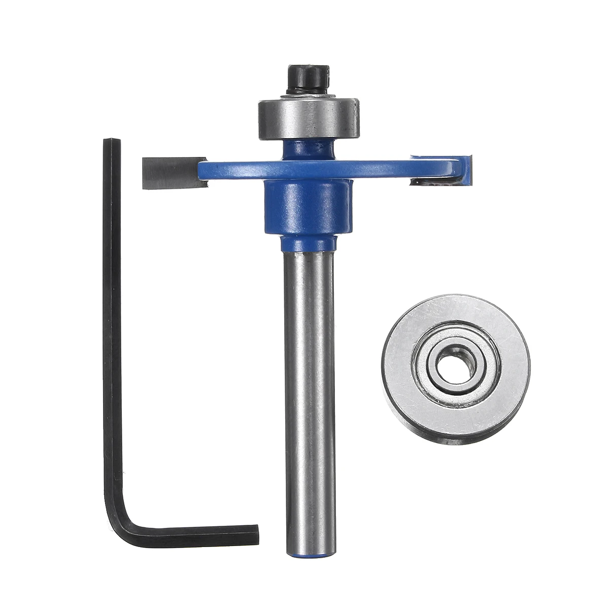 61mm 1/4 Inch Shank Biscuit Joiner Cutter Router Bit With Bearing Woodworking Cutterin Drill