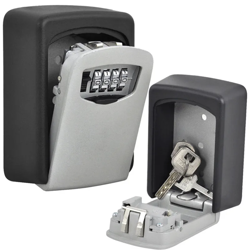 Wall Mount Key Storage Lock Box Holder 4 Digit Combination