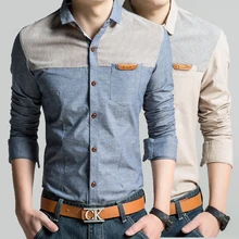 Men s New Spring Shirts 2016 Fashion Brand Clothing Men s Long Sleeve Casual Shirt Cotton