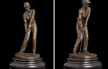 

Art Deco Sculpture Female Golf Player Bronze Statue