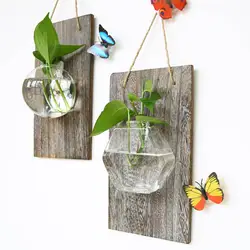 Креативный Шестигранник/сердце настенный прозрачный стеклянный Цветочная ваза для растений гидропонный Аквариум Украшение дома отправка