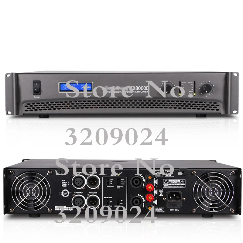 High Power 2 Channel Amplifier 750w 750W Microphone Mic Amplifier Audio Professional Power Amplifier Subwoofer Power