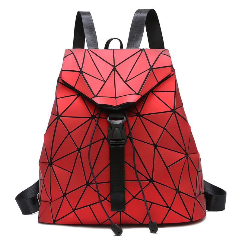 Nevenka Diamond Lattice Backpack Women Backpack Leather Creative Geometric Backpacks Drawstring Backpacks for Teenager Girl 201813