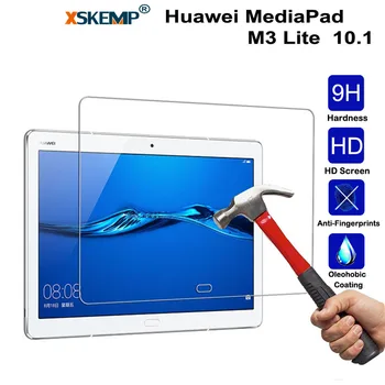 

XSKEMP Anti-Shatter 9H Real Tempered Glass For 10.1 Huawei MediaPad M3 Lite Scratch Proof Tablet PC Clear Screen Protector Film