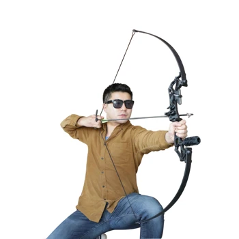 

Archery Takedown Recurve Straight Bow Hunting LongBow Alloy Riser Right Hand Black 30lbs 40lbs with Arrow Sight Arrow Brush