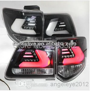 

For TOYOTA Fortuner LED Tail Lamps 2011-2014 year Black housing clear surface