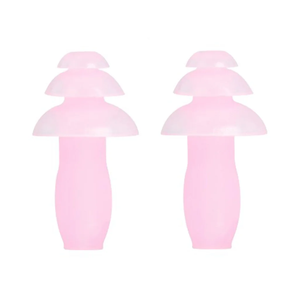 

1 Pair Dustproof Reusable Environmental Soft Ear Plugs Anti Noise Silicone Swimming Accessories Waterproof Sleeping Comfortable