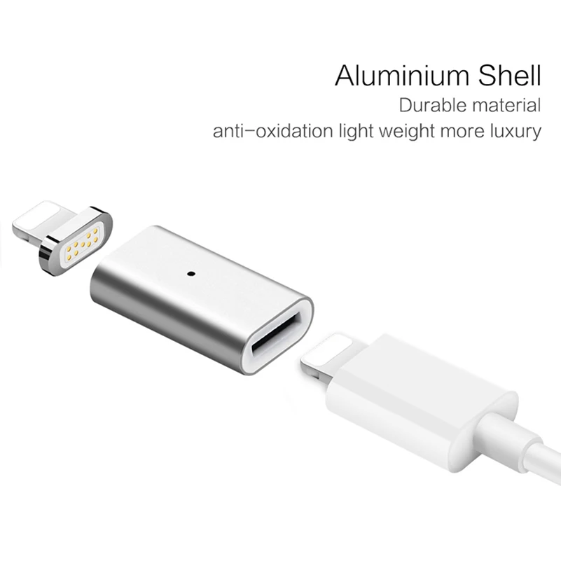 Магнитный переходник для зарядки телефона для iPhone, металлическое зарядное устройство для мобильного телефона, Зарядные адаптеры для Apple iPhone iPad, зарядное устройство, конвертер