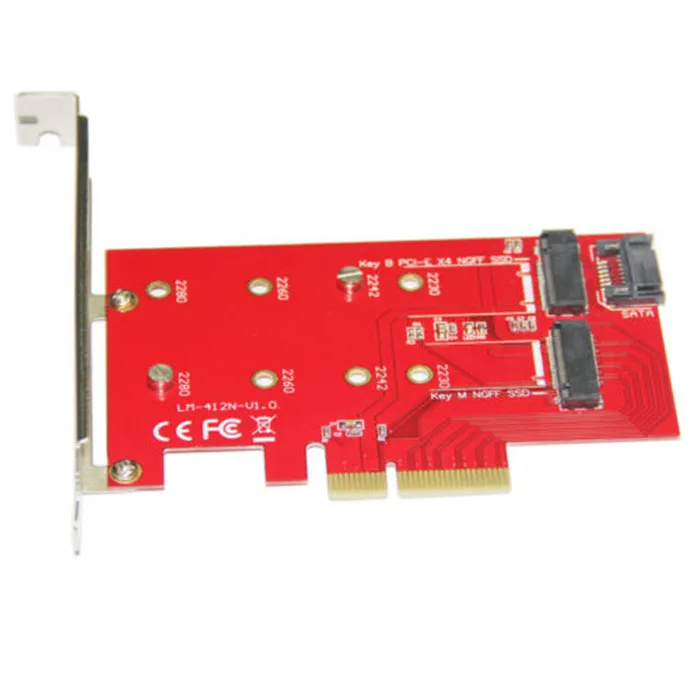 

Q13020 WBTUO Desktop PCI-E X4 to Key B: M.2 (NGFF) SSD + Key M: NGFF (M.2) SSD