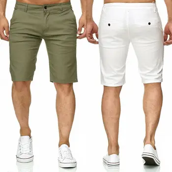 

Mens Shorts Fashion 2019 Summer Men's Male's Slim Fit Casual Cotton Shorts Solid Color Short