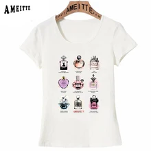 Camiseta con estampado de acuarela de coleccionista de botellas de Perfume a la moda Vintage, camiseta para mujer de verano, divertida camiseta informal para mujer, camisetas para chicas lindas