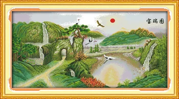 

Baorui picturecounted printed on fabric DMC 14CT 11CT Cross Stitch kitsembroidery needlework SetsHome Decor
