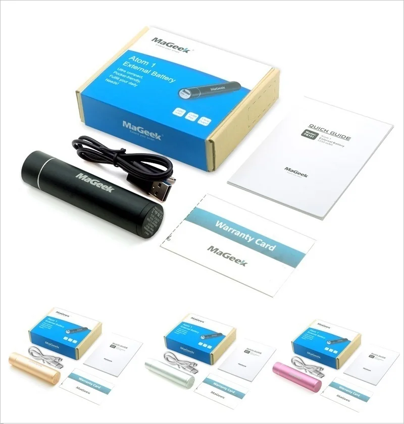 MaGeek 3350mAh Power Bank Portable Charger External Battery for iPhone iPad Samsung LG Android Phones [Exclusively for Spain]