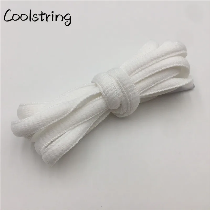 Coolstring Cool 6 мм ширина модные спортивные овальные шнурки кроссовки Ropelaces однотонные баскетбольные шнурки идеальные шнурки для обуви - Цвет: 2202	White