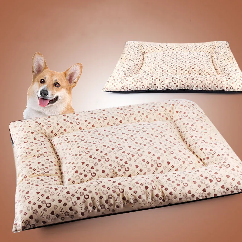 Comfort Plush Padded Pet Bed Mat for Large Dogs Indoor Washable Fleece