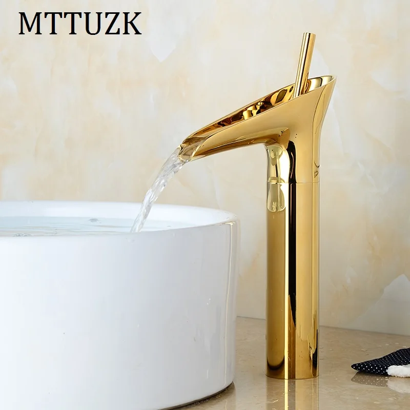 Mttuzk شحن مجاني! gloden النحاس الشلال بالوعة الحمام الحنفية واحدة مقبض الغرور خلاط صنبور الطابق الخيالة النبيذ الزجاج صنبور Mttuzk شحن مجاني! gloden النحاس الشلال بالوعة الحمام الحنفية واحدة مقبض الغرور خلاط صنبور الطابق الخيالة النبيذ الزجاج صنبور