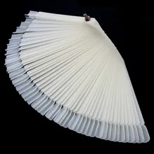 

SexeMara False Nail Tips Fan Nature Clear Black 50 Pcs/set Finger Full Card Nail Art Display Practice Polish All For Manicure