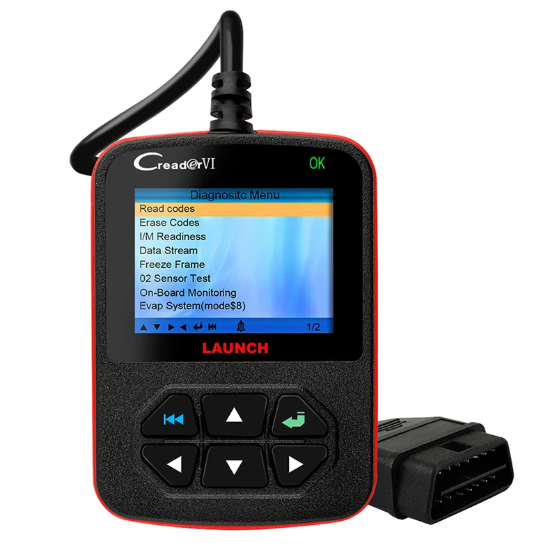 Launch Creader VI X431 OBD2 Scanner Read Clear Fault Live Data Stream