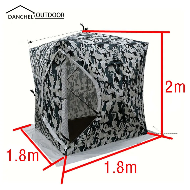 

2 layer cotton Winter ice fishing tent fishing Portable outdoor pop up tent with UV function can be use as ice fishing or night