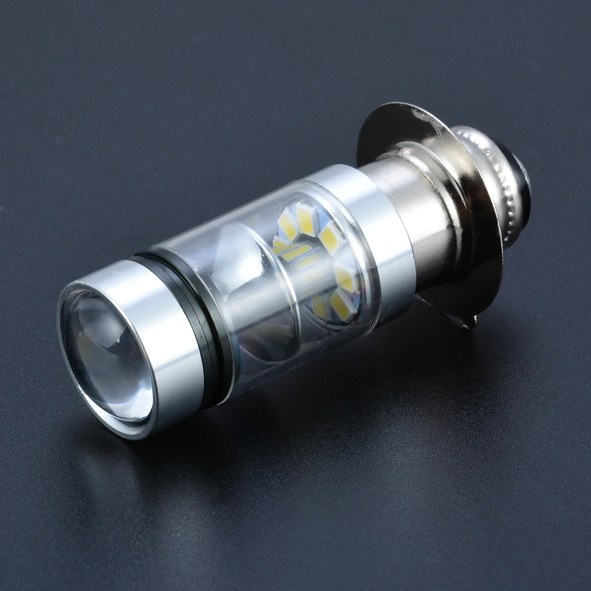 1PCS H6 Motorcycle Fog Light BA20D 2323 LED 100W DC 12V Motorbike DRL Daytime Running Lamp Bulb Super Bright White 6000K