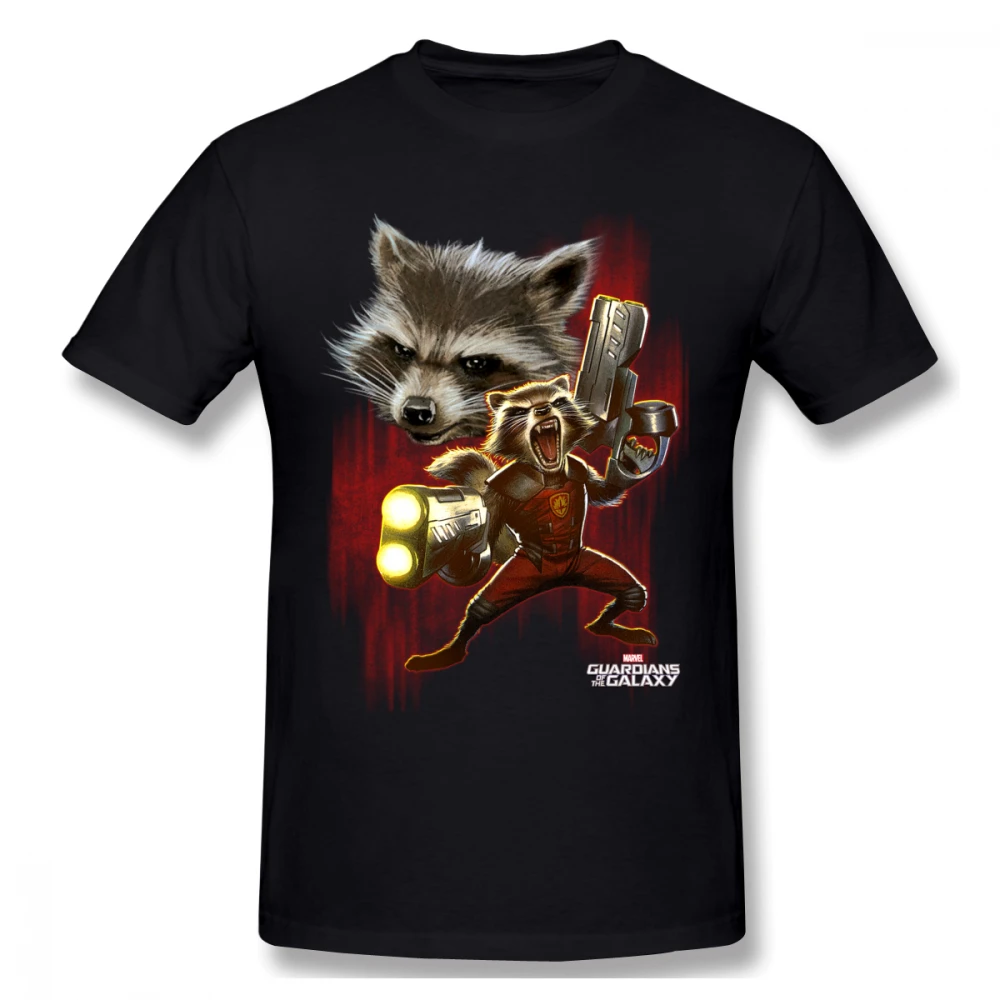 

Rocket Racoon Guardians Of The Galaxy T-shirt For Men Plus Size 4XL 6XL Team Tshirt