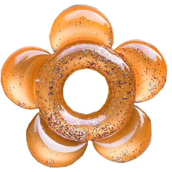 

140cm Sequin Giant Flower Swimming Ring Women Pool Float Summer Party Toys Inflatable Air Mattress