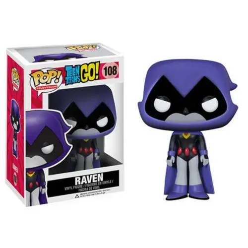 Funko pop Teen Titans Go! Raven 108 # Виниловая фигурка Коллекционная модель игрушки с