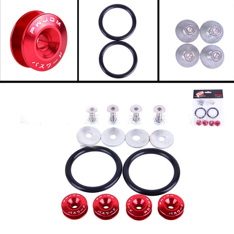 JDM Style Aluminum Bumper Quick Release Fasteners Fender Washers For Honda Civic Integra And Universal Car