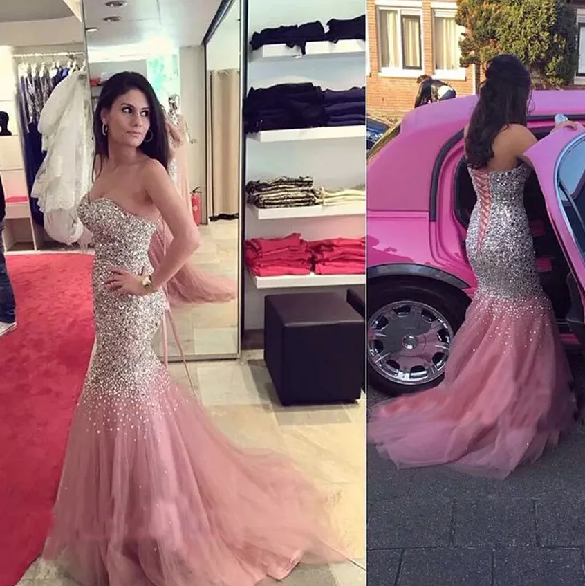 Sparkly Long Sleeves Mermaid Floor-Length Prom Dress,DS4731 main image 1