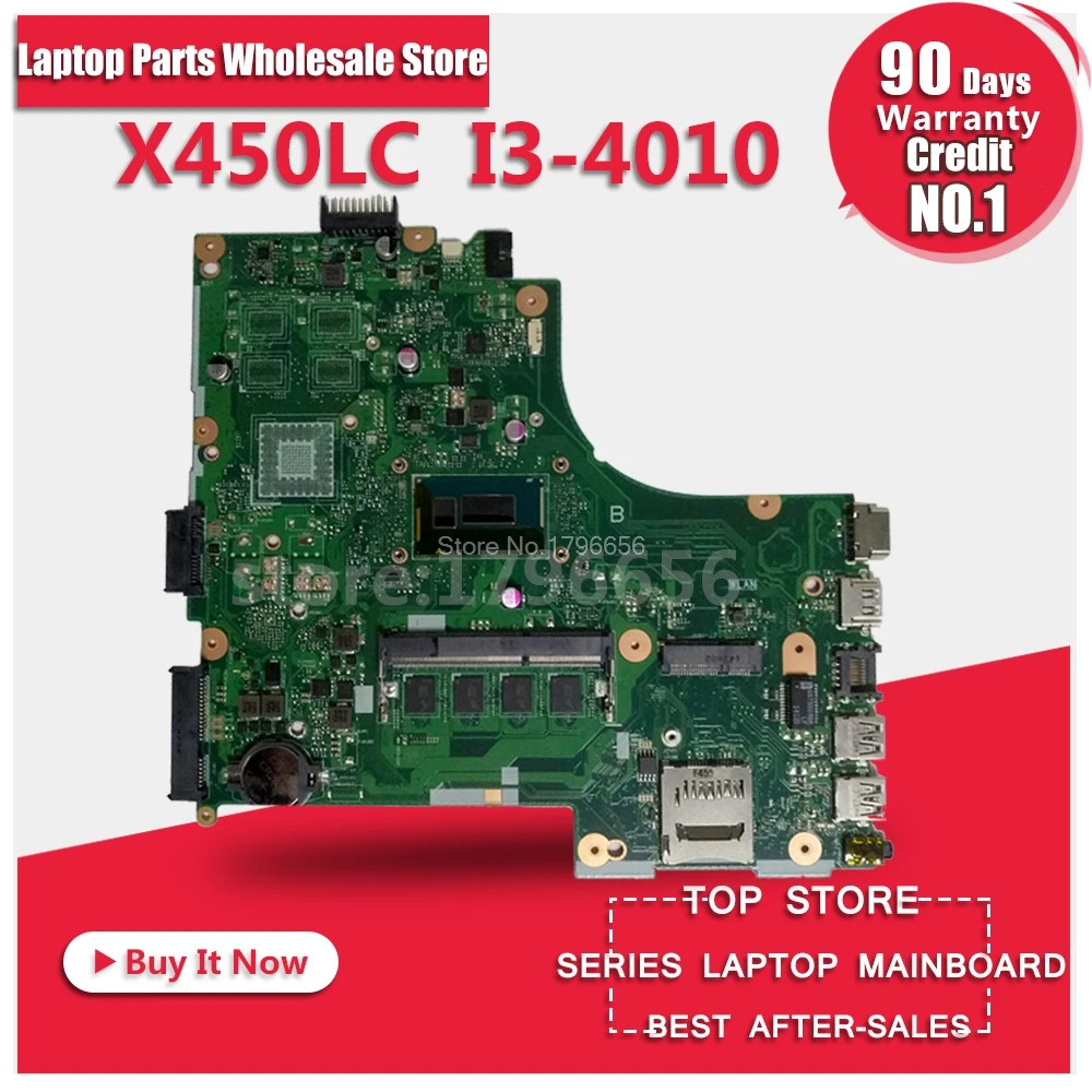 Для For Asus X450LC материнская плата REV2.3 процессор материнской платы I3-4010U 100%